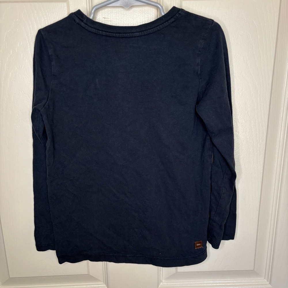 Tea Collection Girls Nature is my Friend long SleeveTop Size 5 Navy Outdoor - Picture 3 of 5
